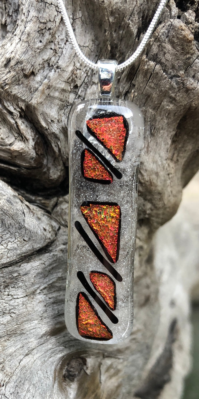Dichro and Stripes Pendant