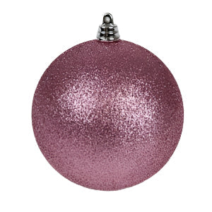 Dusty Rose Glitter Ball Ornament, 4"