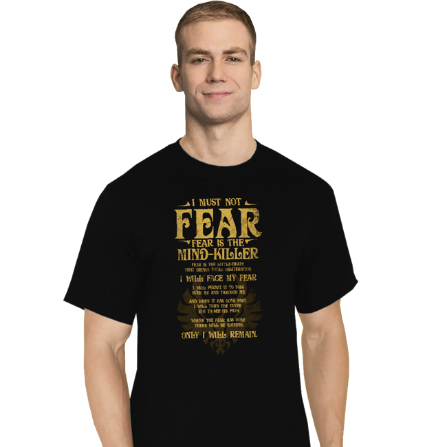 Daily_Deal_Shirts T-Shirts, Tall / Large / Black Fear Is The Mind-Killer