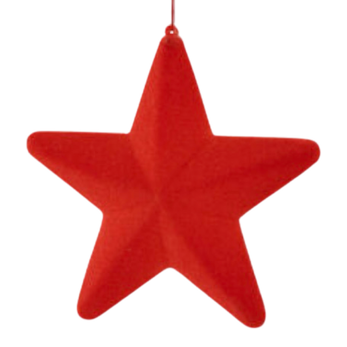 Flocked Hanging Stars, Medium
