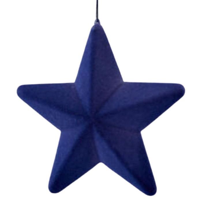 Flocked Hanging Stars, Medium