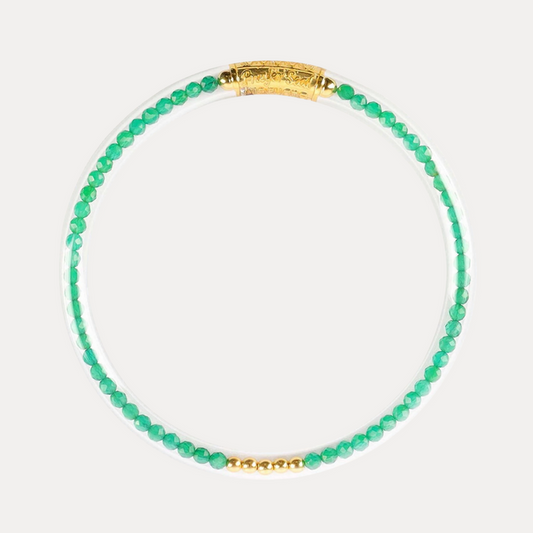 Green Onyx Luxe All Weather Bangle | BuDhaGirl