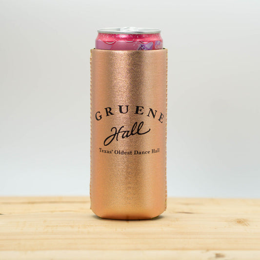 Gruene Hall Logo Metallic Slim Koozie