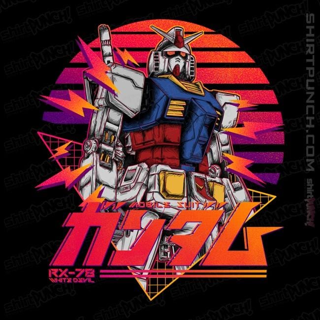 Secret_Shirts Magnets / 3"x3" / Black Gundam 78 Retro
