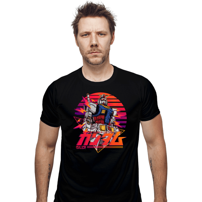 Secret_Shirts Fitted Shirts, Mens / Small / Black Gundam 78 Retro
