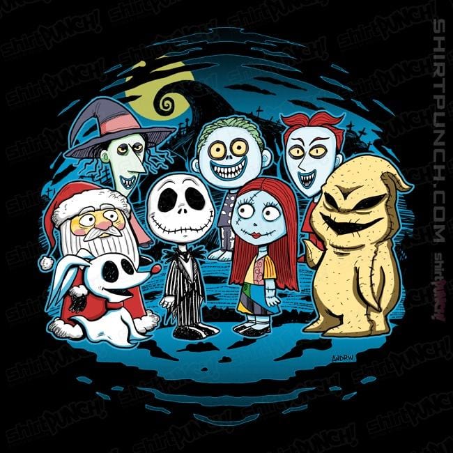 Daily_Deal_Shirts Magnets / 3"x3" / Black Halloween Friends