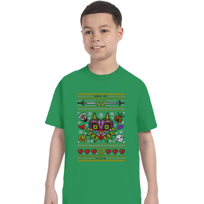 Shirts T-Shirts, Youth / XS / Irish Green Happy Mask Xmas