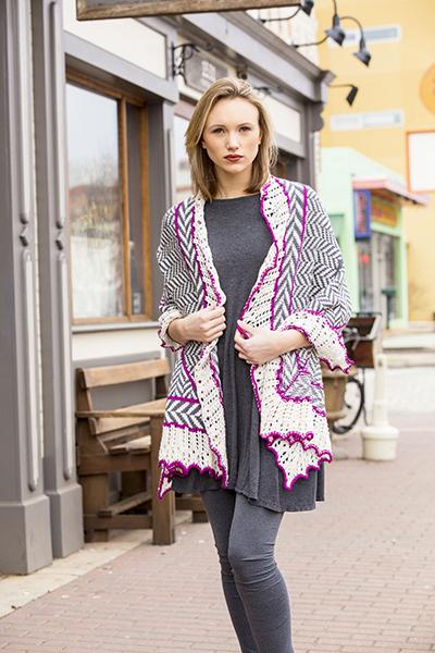 Herringbone Shawl Pattern Fibra Natura