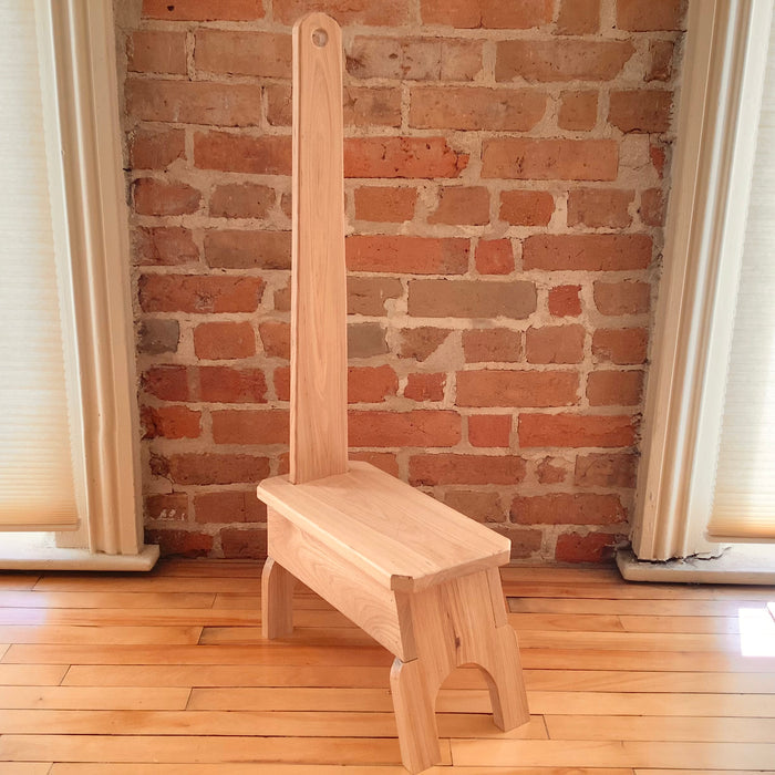 Hickory Step Stool with Carry Handle