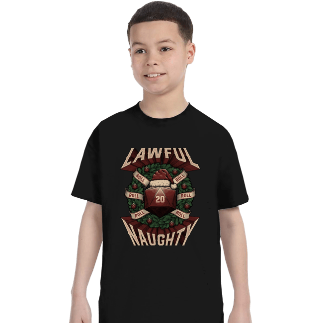 Shirts T-Shirts, Youth / XS / Black Lawful Naughty Christmas