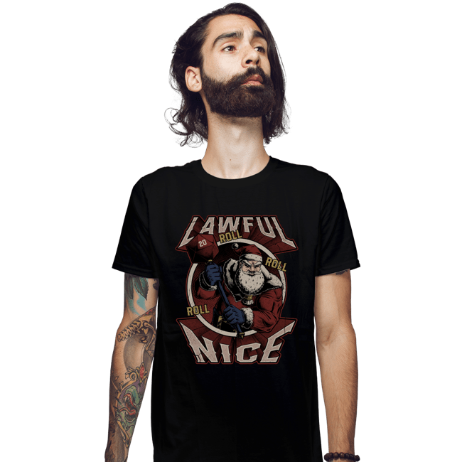 Shirts Fitted Shirts, Mens / Small / Black Lawful Nice Santa