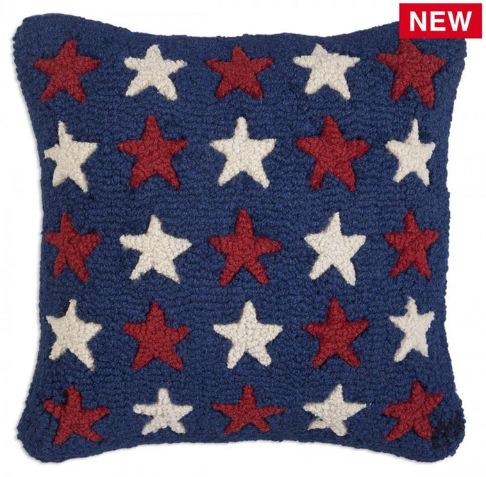 Patriotic Pillow New Zealand Wool Designed in Vermont Flagman of America