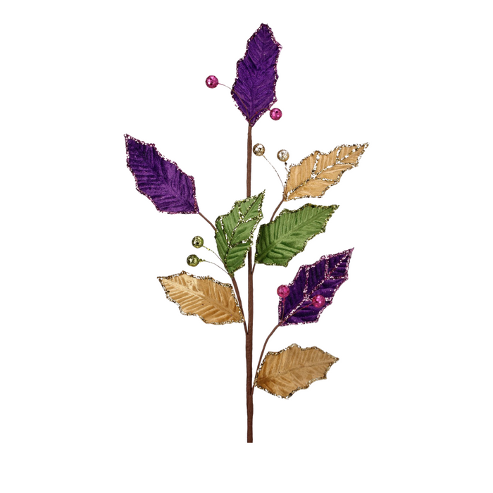 Mardi Gras Leaf Spray