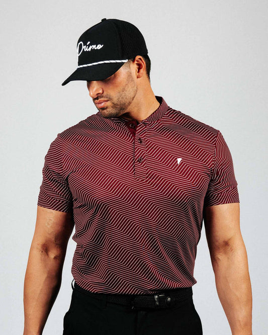Maroon Chevron Blade Polo