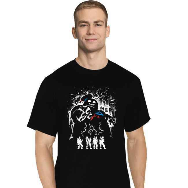 Daily_Deal_Shirts T-Shirts, Tall / Large / Black Marshmallow Ghost
