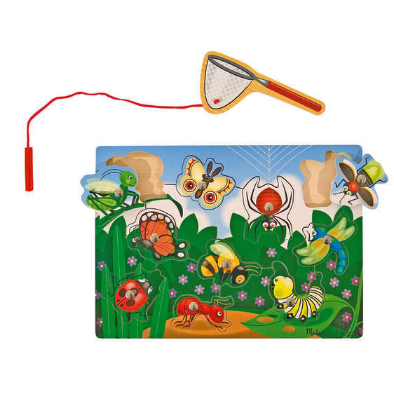 Melissa & Doug Magnetic Wooden Bug Catching Puzzle Game
