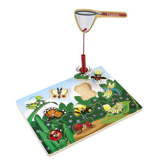 Melissa & Doug Magnetic Wooden Bug Catching Puzzle Game