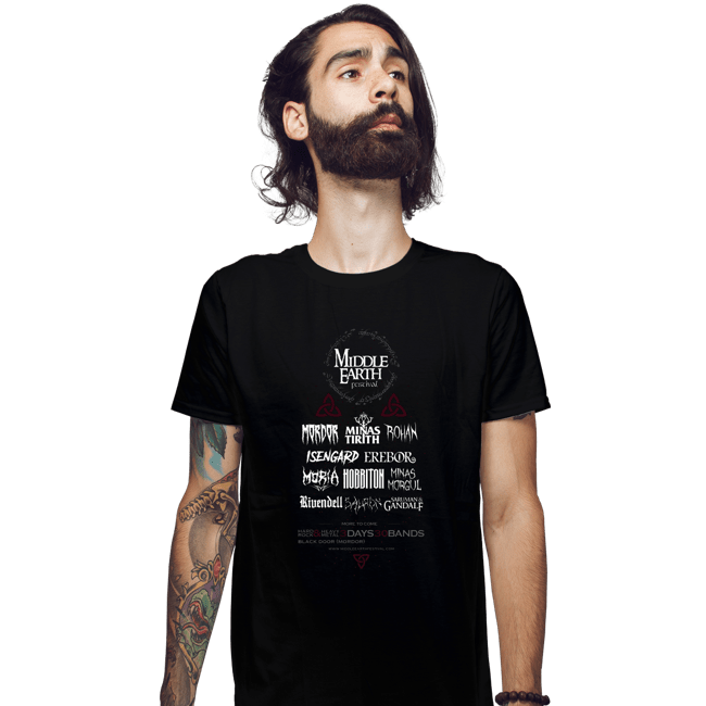 Shirts Fitted Shirts, Mens / Small / Black Middle Earth Festival