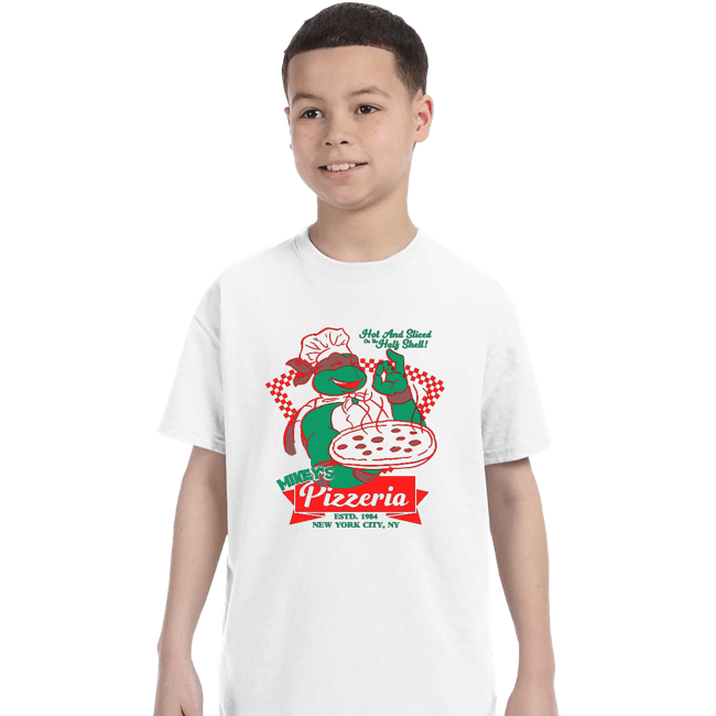 Secret_Shirts T-Shirts, Youth / XS / White Mikey's Pizzeria