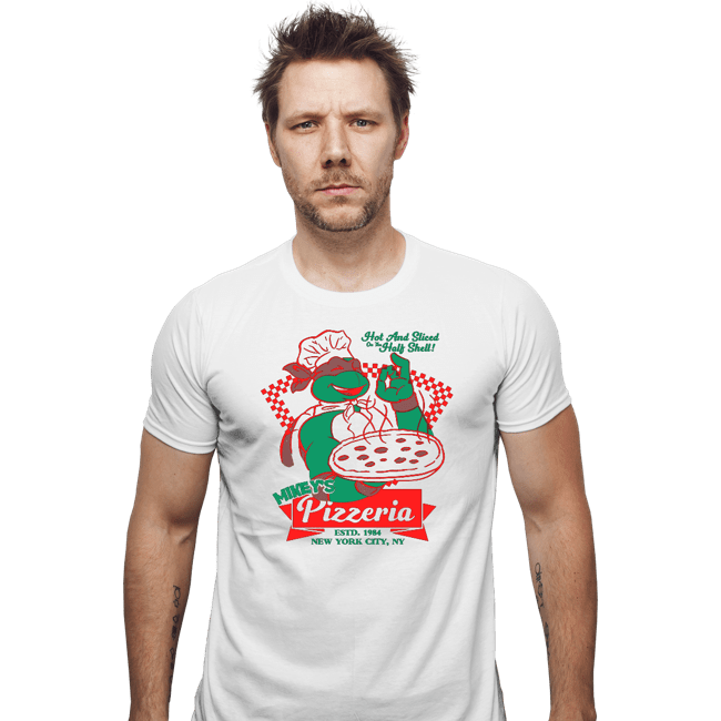 Secret_Shirts Fitted Shirts, Mens / Small / White Mikey's Pizzeria