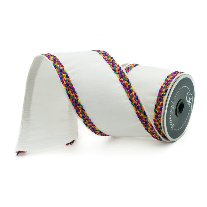 Multi Braided Mosaic Ribbon, 4" X 10YD