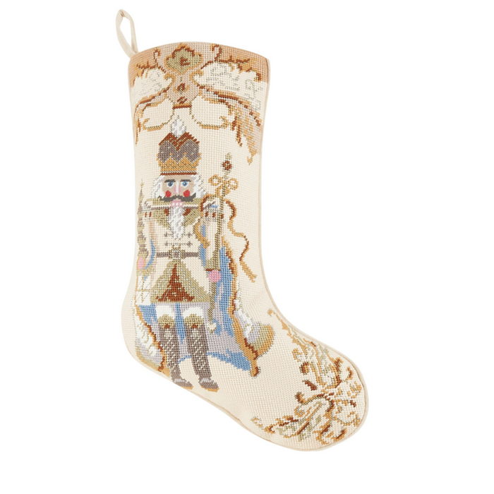Nutcracker Embroidered Stocking