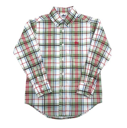 Oxford Boys Shirt Creme Plaid