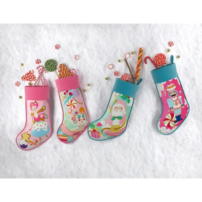 Papa Noel Embroidered Stocking