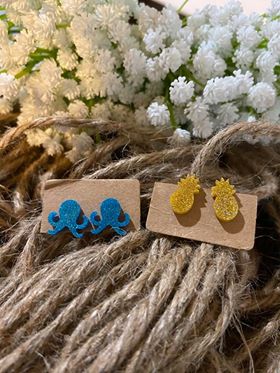 Pineapple or Octopus Stud Earring