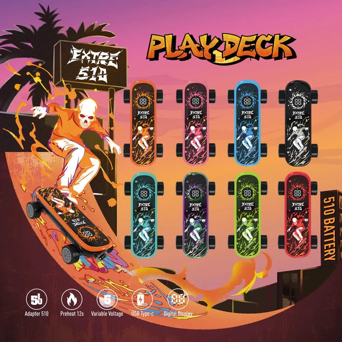 Play Deck Skateboard 510 Cartridge Battery