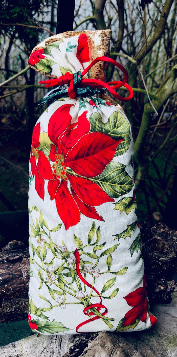 Poinsettias on Cream