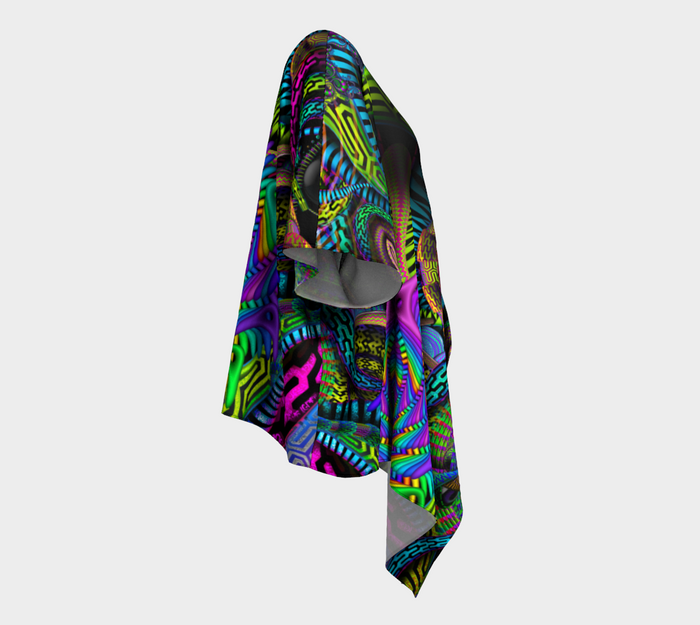 Primordial Draped Kimono
