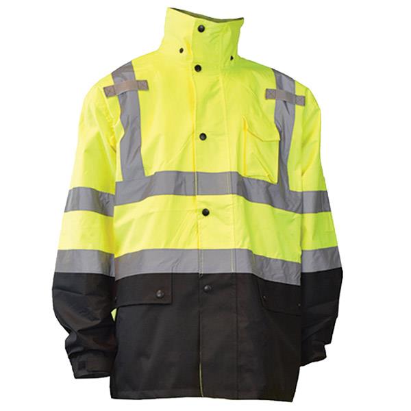 Radians RW30 General Purpose Rain Jacket, 3X-Large, Hi-Vis Green