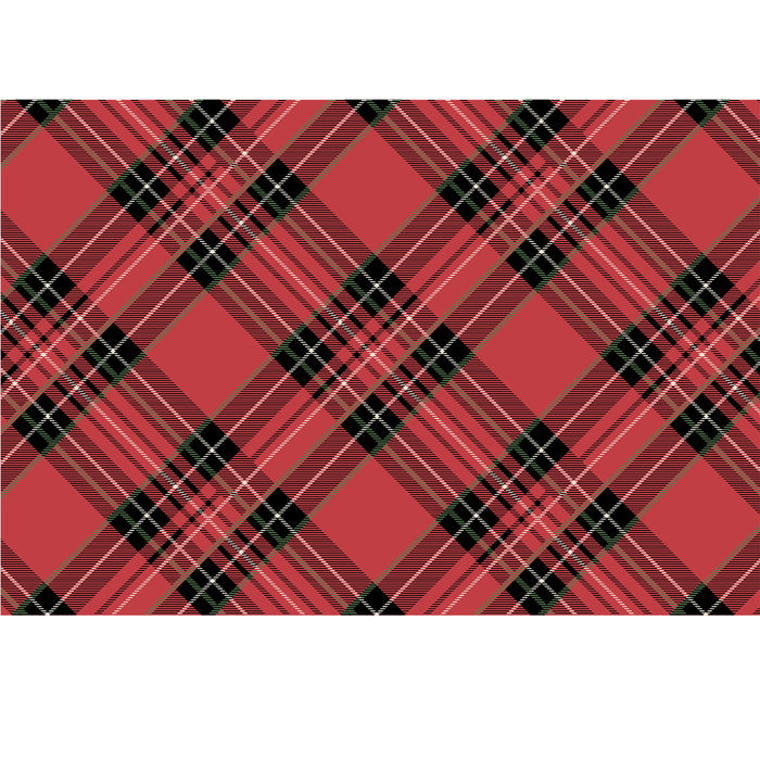 Red Plaid Placemat Set