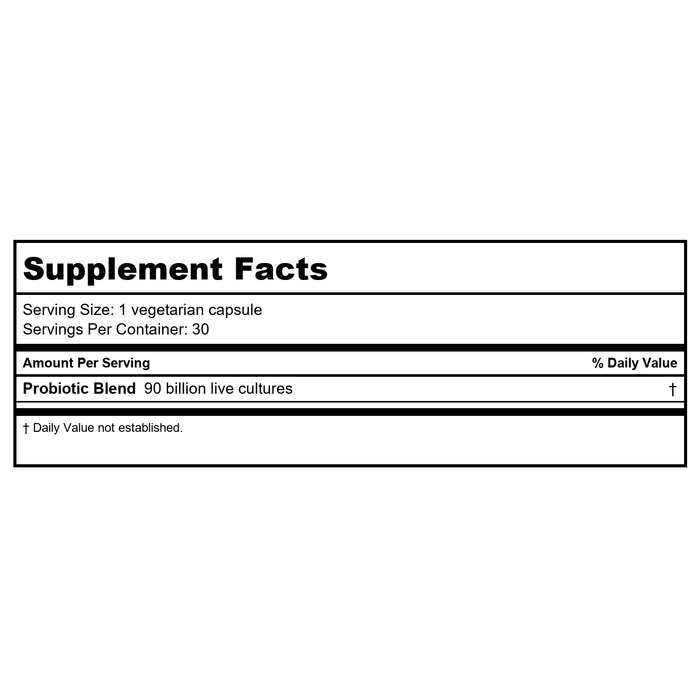 RENEW LIFE Ultimate Flora Women's Care Probiotic 90 Billion, 30 CT - Supplement Facts panel