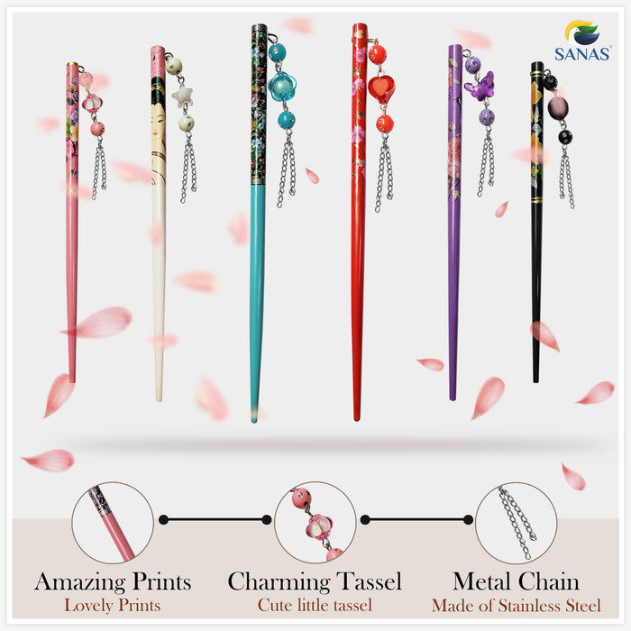 Natural Wooden Hair Sticks for Elegant Juda Buns