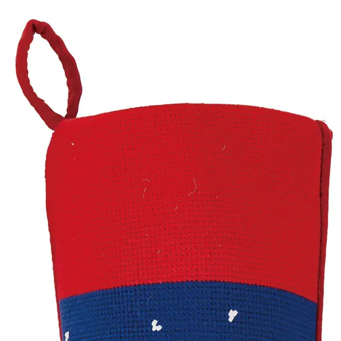 Santa and Reindeer Embroidered Stocking
