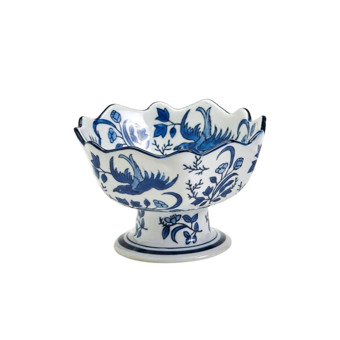 Scalloped Edge Footed Bowl