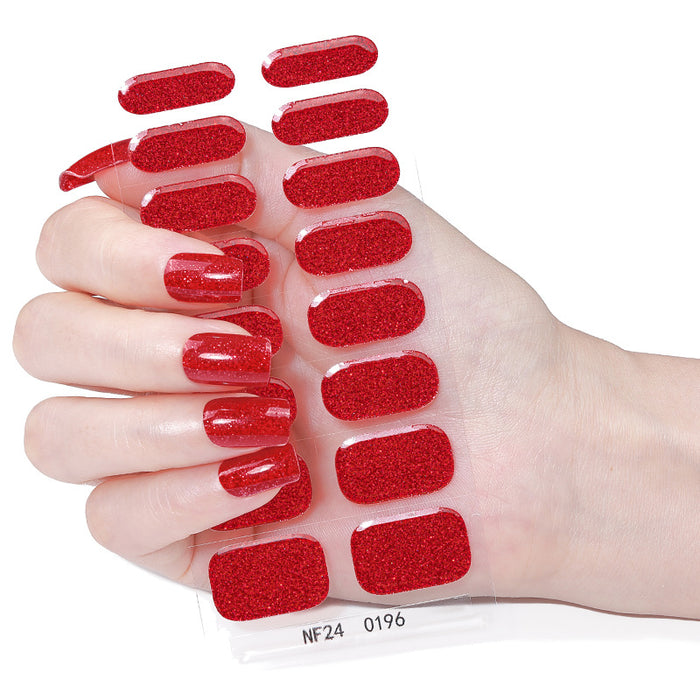 Semicured nail stickers