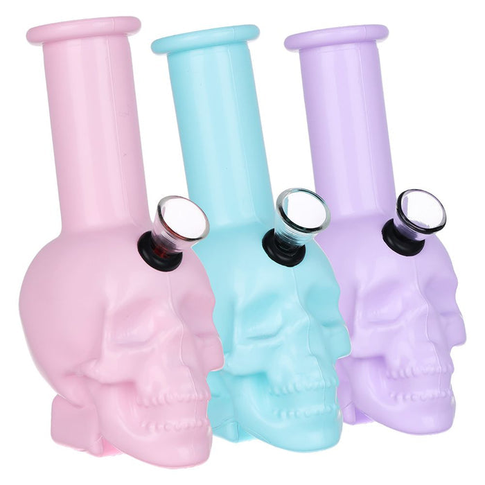 SeshGear Pastel Skull Glass Water Pipe