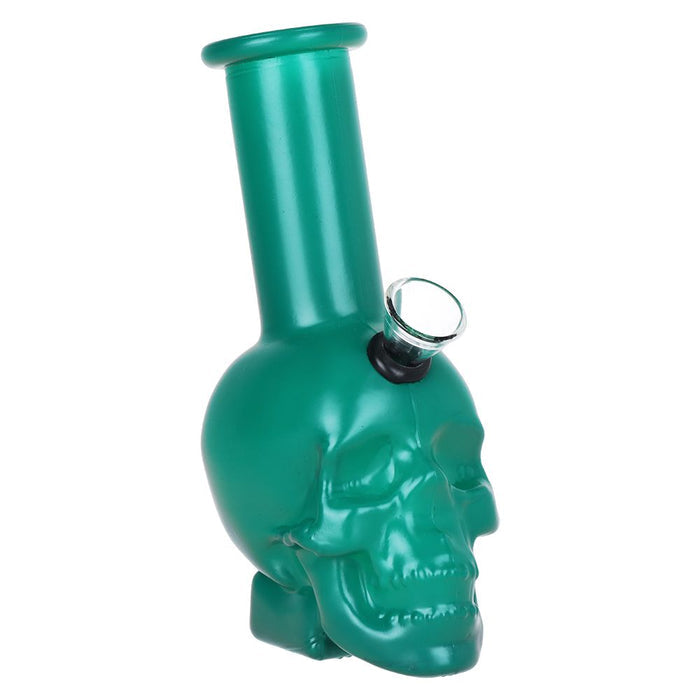 SeshGear Pastel Skull Glass Water Pipe Green