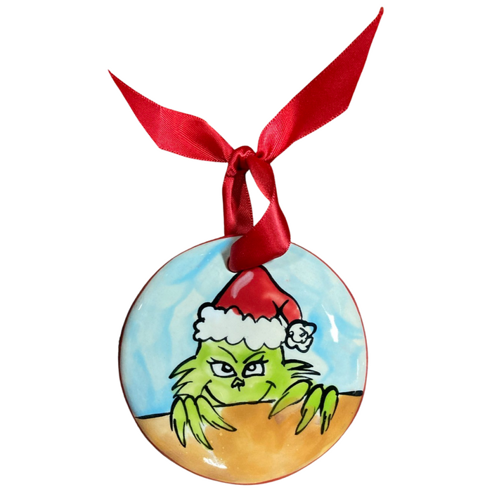Sneaky Grinch Flat Ornament
