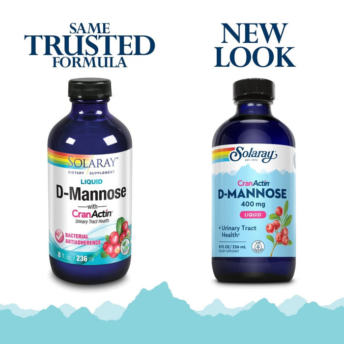 Solaray D - Mannose w/CranActin Extract, Liquid (Btl - Plastic) | 8oz - The Oasis of Health