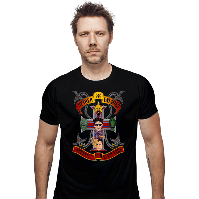 Daily_Deal_Shirts Fitted Shirts, Mens / Small / Black Spider Enemies