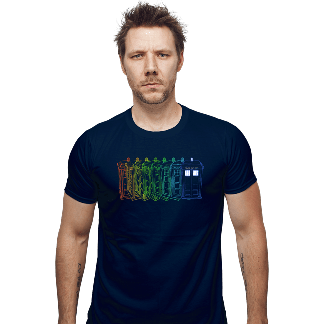 Secret_Shirts Fitted Shirts, Mens / Small / Navy Tardis Trail