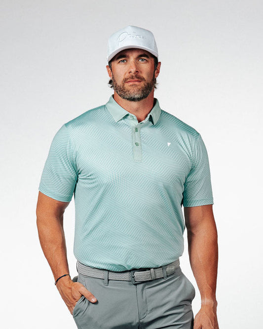 Teal Chevron Classic Polo