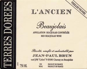 Terres Dorées L'Ancien Beaujolais Jean-Paul Brun, 2023