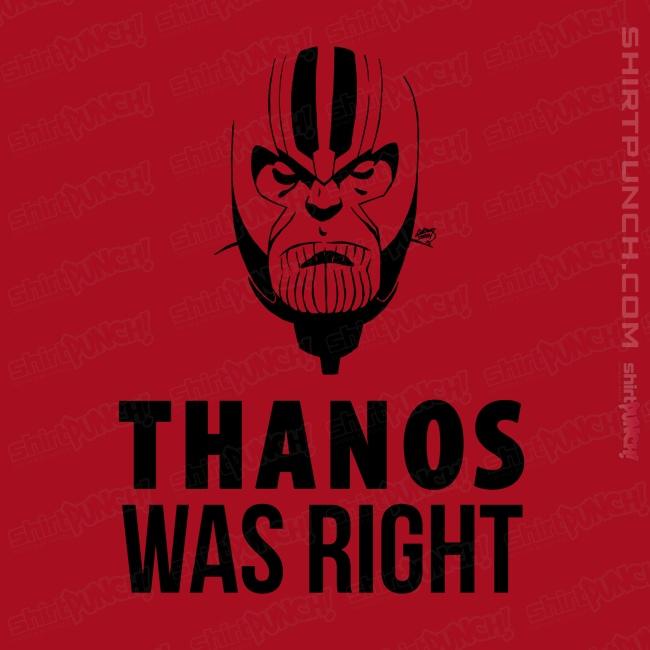 Secret_Shirts Magnets / 3"x3" / Red Thanos Was Right