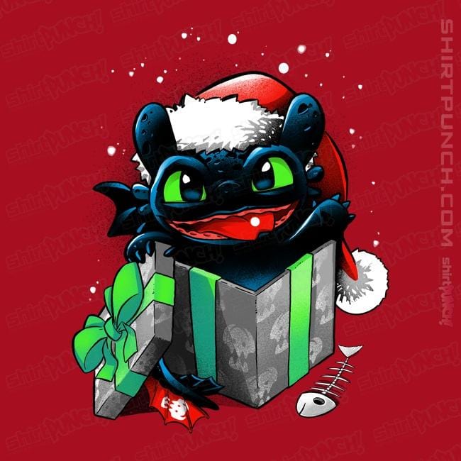 Secret_Shirts Magnets / 3"x3" / Red The Christmas Dragon