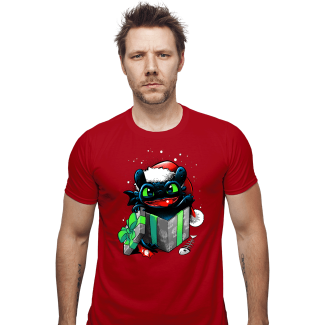 Secret_Shirts Fitted Shirts, Mens / Small / Red The Christmas Dragon